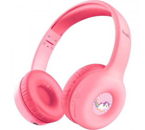 Bluetooth-гарнітура Trust On-ear Nouna Kids, Wireless Pink (25274)