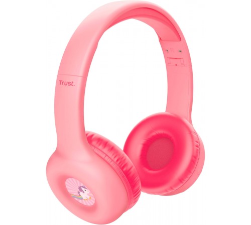 Bluetooth-гарнітура Trust On-ear Nouna Kids, Wireless Pink (25274)