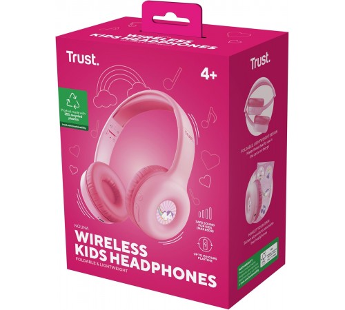 Bluetooth-гарнітура Trust On-ear Nouna Kids, Wireless Pink (25274)