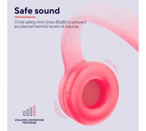 Bluetooth-гарнітура Trust On-ear Nouna Kids, Wireless Pink (25274)
