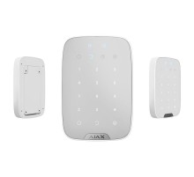Бездротова сенсорна клавіатура Ajax KeyPad Plus white (26078.83.WH)