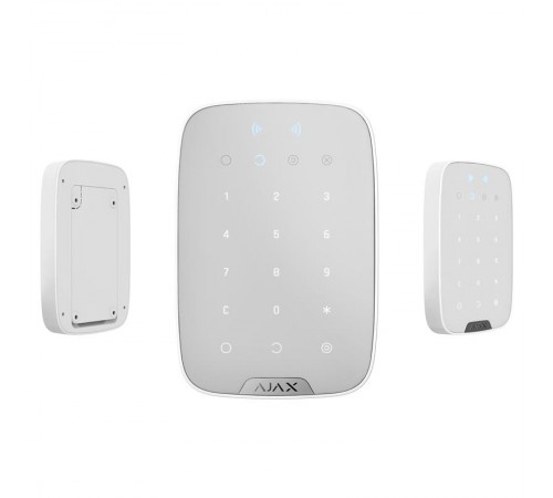 Бездротова сенсорна клавіатура Ajax KeyPad Plus white (26078.83.WH) Бездротова сенсорна клавіатура Ajax KeyPad Plus white (26078.83.WH)