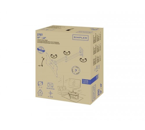 Кронштейн KSL Simpler 27ET (VESA200х200)