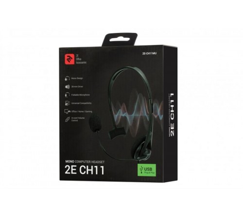 Гарнітура 2E CH11 Mono Black (2E-CH11MU)