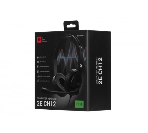 Гарнітура 2E CH12 USB Black (2E-CH12SU)