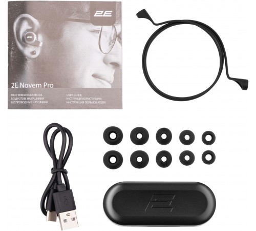 Bluetooth-гарнітура 2E Novem Pro Black (2E-EBTWNPBK)