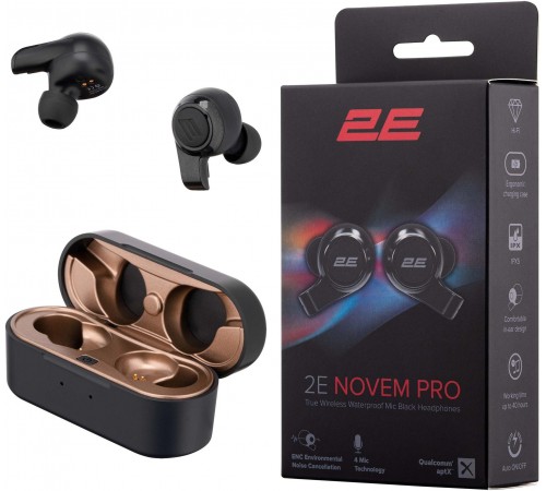 Bluetooth-гарнітура 2E Novem Pro Black (2E-EBTWNPBK)