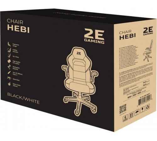 Крісло для геймерів 2E Gaming Hebi Black/White (2E-GC-HEB-BKWT)