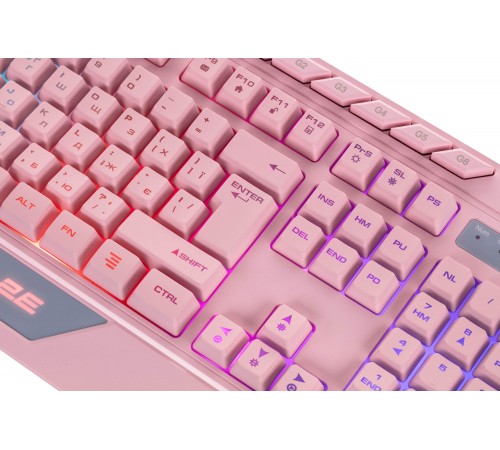 Клавіатура 2E Gaming KG315 RGB USB Pink Ukr (2E-KG315UPK) Клавіатура 2E Gaming KG315 RGB USB Pink Ukr (2E-KG315UPK)