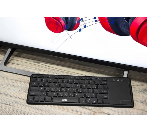 Клавіатура бездротова 2E KT100 WL Ukr Black (2E-KT100WB_UA)