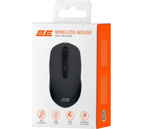 Миша бездротова 2E MF211 WL Black (2E-MF211WB)