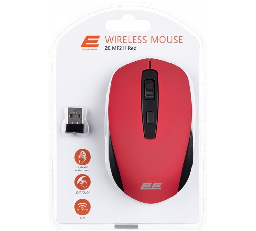 Миша бездротова 2E MF211 WL Red (2E-MF211WR)