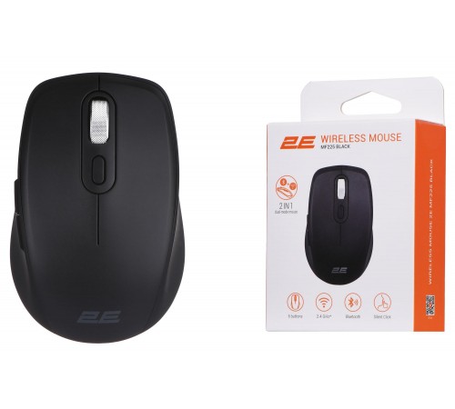 Миша бездротова 2E MF225 Silent WL BT Black (2E-MF225WBK)