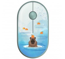 Миша бездротова 2E MF300 Capybara Tangerine Silent WL BT Green (2E-MF300WCAPIBARAGN)