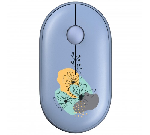 Миша бездротова 2E MF300 Flora Mallow Silent WL BT Blue (2E-MF300WFLORABL)