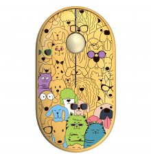 Миша бездротова 2E MF300 Pets Cats&Dogs Silent WL Yellow (2E-MF300WPETSYW)