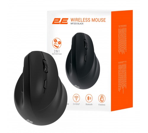 Миша бездротова 2E MF325 Black (2E-MF325WBK)