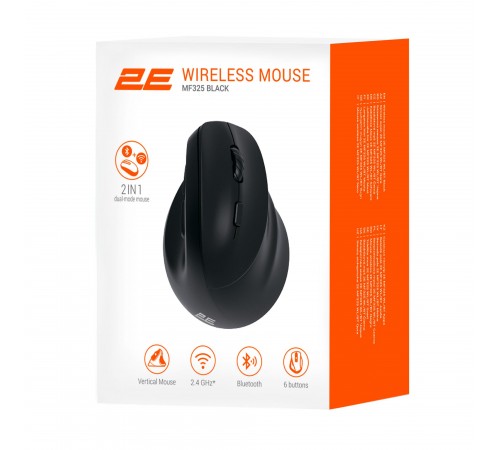 Миша бездротова 2E MF325 Black (2E-MF325WBK)