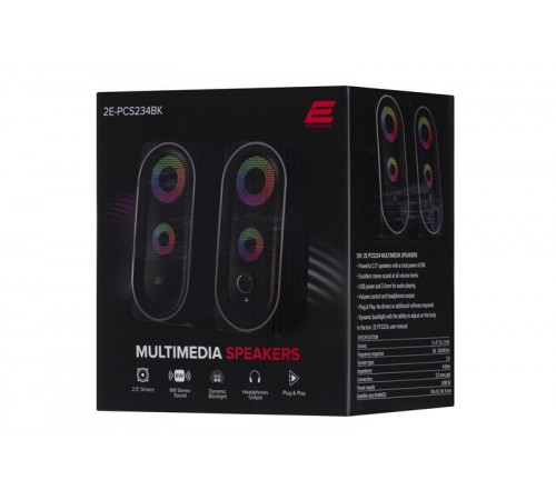 Акустична система 2E PCS234 RGB Black (2E-PCS234BK)