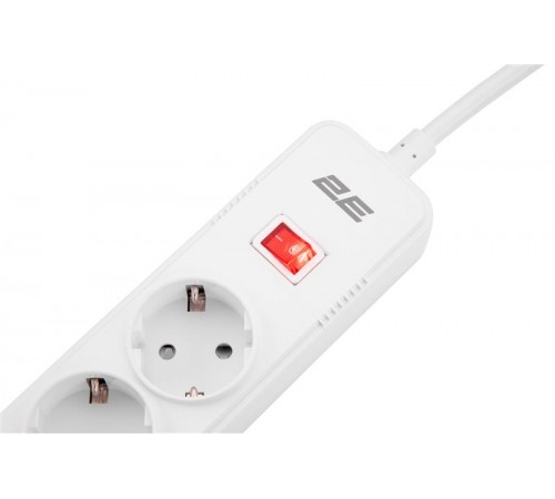 Мережевий фільтр 2E 5хSchuko, 2 м (2E-SP515M2USBWH)
