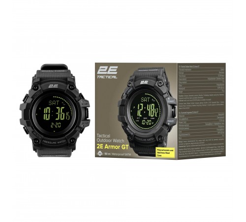 Тактичний годинник 2E Armor GT Black (2E-TCW20BK)