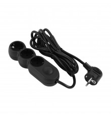 Фільтр живлення 2E (2E-U03VES3MBK) 3 розетки, 3 м, Black