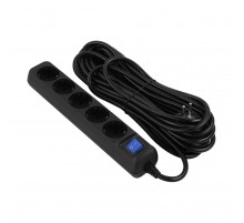 Фільтр живлення 2E (2E-U05ES15M10BK) 5 розеток, 10 м, Black
