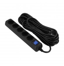 Фільтр живлення 2E (2E-U05ES15M10BK) 5 розеток, 10 м, Black