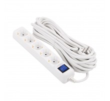 Фільтр живлення 2E (2E-U05ES15M10WH) 5 розеток, 10 м, White