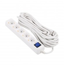 Фільтр живлення 2E (2E-U05ES15M10WH) 5 розеток, 10 м, White