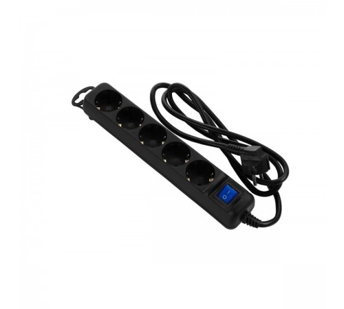 Фільтр живлення 2Е (2E-U05ES15M1.5BK) 5хSchuko, 1.5 м, чорний