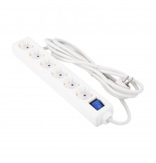 Фільтр живлення 2E (2E-U06ESM3WH) 6 розеток, 3 м, White