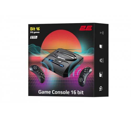 Ігрова консоль 2E 16bit HDMI (2 бездротових геймпада 913 ігор) (2E16BHDWS913)