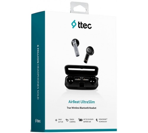 Bluetooth-гарнітура Ttec AirBeat UltraSlim Space Gray (2KM136UG)