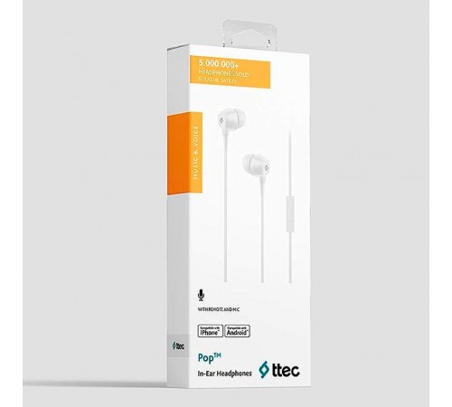 Гарнітура Ttec Pop White (2KMM13B)