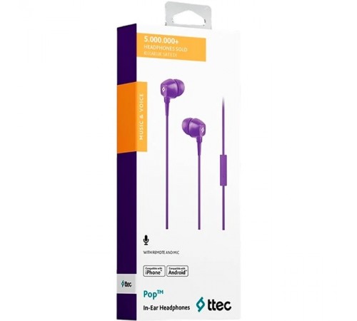 Гарнітура Ttec Pop Purple (2KMM13MR)