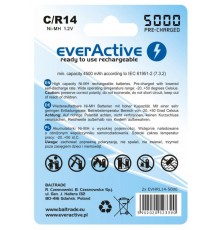 Акумулятор everActive С/HR14 5000mAh BL 2шт