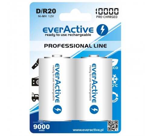 Акумулятор everActive D/HR20 10000mAh BL 2шт Акумулятор everActive D/HR20 10000mAh BL 2шт