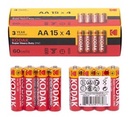 Батарейка Kodak Super Heavy Duty AA/R06 60шт/уп