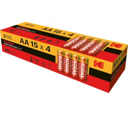 Батарейка Kodak Super Heavy Duty AA/R06 60шт/уп