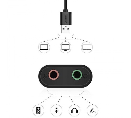 Звукова карта Ugreen US205 Black (30724)