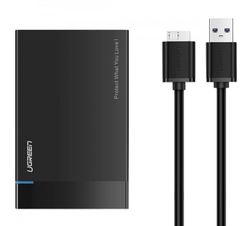 Зовнішня кишеня Ugreen для 2.5" HDD/SSD USB 3.0 US221 Black (30848)