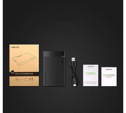 Зовнішня кишеня Ugreen для 2.5" HDD/SSD USB 3.0 US221 Black (30848)