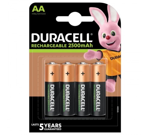 Акумулятор Duracell DX1500 Ni-MH AA/HR06 2500 mAh BL 4шт