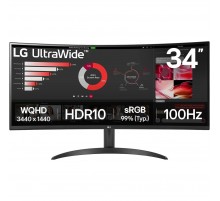 Монітор LG 34" UltraWide 34WR50QK-B IPS Black 100Hz Curved