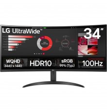 Монітор LG 34" UltraWide 34WR50QK-B IPS Black 100Hz Curved