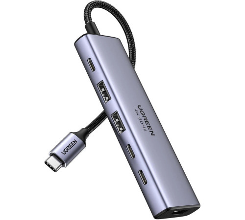 USB-хаб Ugreen CM511 USB 3.2 Type-C - 2xUSB 3.0, HDMI, 2xUSB Type-C PD (35999)