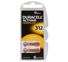 Батарейка Duracell Activair 312 BL 6 шт (для слухових апаратів)