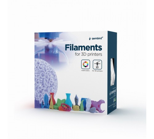 Філамент пластик Gembird для 3D-принтера 3DP-PETG 1.75 мм 1 кг, сірий (3DP-PETG1.75-01-GR)