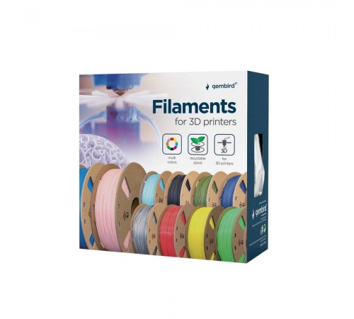 Філамент пластик Gembird для 3D-принтера 3DP-PETG 1.75 мм 1 кг, білий (3DP-PETG1.75-01-NAT)